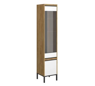 Βιτρίνα Palmor Χρυσό Δρυς-Λευκό 40x40x200cm AlphaB2B |  Συνθέσεις σαλονιού στο espiti
