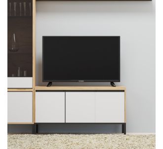 Έπιπλο Τηλεόρασης Palmor Χρυσό Δρυς-Λευκό 113.5x40x60cm AlphaB2B |  Έπιπλα τηλεόρασης στο espiti