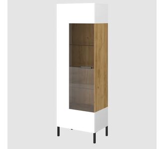 Βιτρίνα Santes Χρυσό Δρυς-Λευκό 64.2x42x197.5cm AlphaB2B |  Συνθέσεις σαλονιού στο espiti