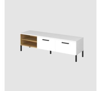 Έπιπλο Τηλεόρασης Santes Χρυσό Δρυς-Λευκό 155x42x45.7cm AlphaB2B |  Έπιπλα τηλεόρασης στο espiti