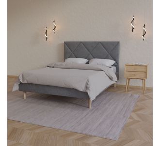 Κρεβάτι Fortuna Γκρι 160x200cm AlphaB2B |  Κρεβάτια στο espiti