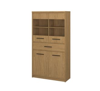 Βιτρίνα Pavi Βελανιδιά 84.3x33.8x156.4cm AlphaB2B |  Συνθέσεις σαλονιού στο espiti