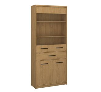 Βιτρίνα Pavi Βελανιδιά 84.3x33.8x197.2cm AlphaB2B |  Συνθέσεις σαλονιού στο espiti