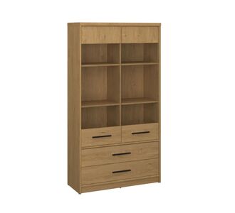 Βιτρίνα Pavi Βελανιδιά με 2 συρτάρια 84.3x33.8x156.4cm AlphaB2B |  Συνθέσεις σαλονιού στο espiti