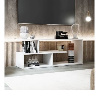 Έπιπλο TV Eden Λευκό 100x29.6x40cm AlphaB2B |  Έπιπλα τηλεόρασης στο espiti