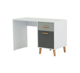 Γραφείο Timmy Λευκό-Γραφίτη-Γκρι 120x53.7x77cm AlphaB2B |  Γραφεία στο espiti