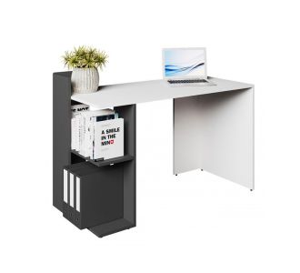 Γραφείο HO SHELF Λευκό-με Γραφίτη Μοντέρνα Σχεδίαση 120x55x85εκ AlphaB2B |  Γραφεία στο espiti