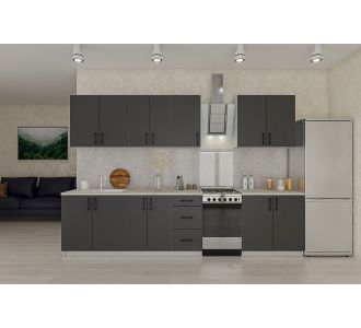 Κουζίνα Liana 8 Τεμαχίων Ανθρακί AlphaB2B |  Σετ Κουζίνες στο espiti