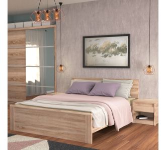 Κρεβάτι Norton Διπλό Χωρίς Πάτωμα Sonoma 160x200cm AlphaB2B |  Κρεβάτια στο espiti