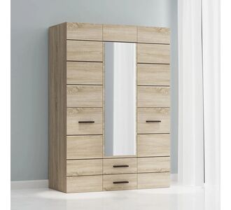 Ντουλάπα Τρίφυλλη Solo3D2S Sonoma Wenge 136x58x197cm AlphaB2B |  Ντουλάπες ρούχων στο espiti