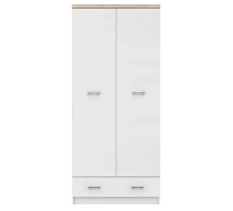 Ντουλάπα Δίφυλλη Top Mix Λευκή με Sonoma 80x57x183cm AlphaB2B |  Ντουλάπες ρούχων στο espiti