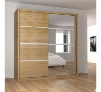 Ντουλάπα Δίφυλλη Ilona Sonoma 180x61x215εκ MDF AlphaB2B |  Ντουλάπες ρούχων στο espiti