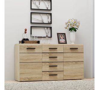 Μπουφές Solo 150x41x82cm Sonoma με Wenge και MDF Καμπυλωτό τελείωμα στις πόρτες. AlphaB2B |  Μπουφέδες στο espiti