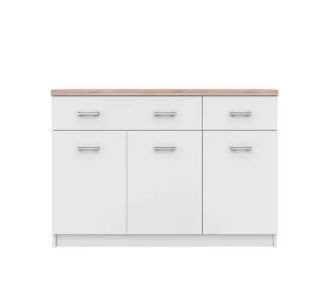 Μπουφές Top Mix 120x33x85cm Λευκό-Sonoma AlphaB2B |  Μπουφέδες στο espiti