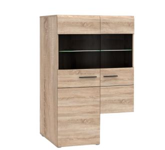 Κρεμαστή Βιτρίνα Δίφυλλη Solo αριστερή 2W 90x41x136 Sonoma Wenge AlphaB2B |  Συνθέσεις σαλονιού στο espiti