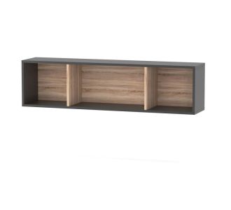 Κρεμαστό Ράφι Alex 124x25x32εκ Γραφίτης-Σονόμα AlphaB2B |  Παιδικά έπιπλα στο espiti
