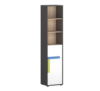 Ραφιέρα Alex 44x36x194εκ Γραφίτης-Λευκό-Σονόμα AlphaB2B |  Παιδικά έπιπλα στο espiti