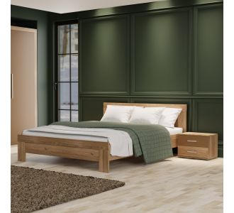 Κρεβάτι Juliet Διπλό Με Τάβλες Χρυσός Δρύς 160x200cm AlphaB2B |  Κρεβάτια στο espiti