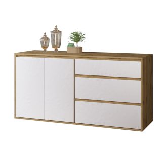 Μπουφές NITRO SOFT Λευκό με Βελανιδιά 160x40x80cm AlphaB2B |  Μπουφέδες στο espiti