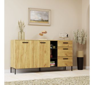 Μπουφές Santes Χρυσό Δρυς-Γραφίτης 180x42x92.5cm AlphaB2B |  Μπουφέδες στο espiti