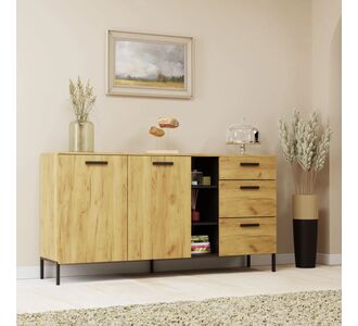 Μπουφές Santes Χρυσό Δρυς-Γραφίτης 180x42x92.5cm AlphaB2B |  Μπουφέδες στο espiti