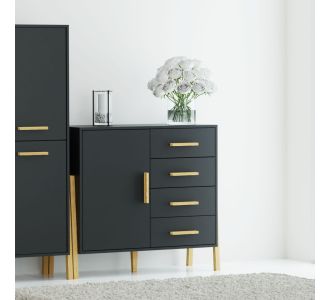 Μπουφές Belle Ανθρακί 102.5x41x91cm AlphaB2B |  Μπουφέδες στο espiti