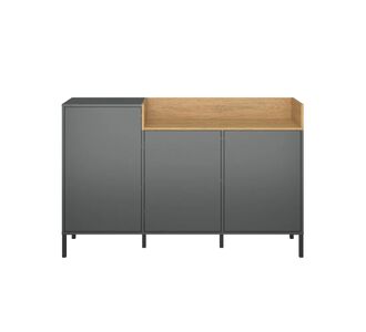 Μπουφές Beril Ανθρακί-Χρυσό Δρυς 155.1x42x98.6cm AlphaB2B |  Μπουφέδες στο espiti