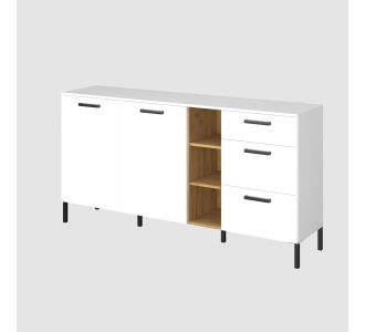 Μπουφές Santes Χρυσό Δρυς-Λευκό 180x42x92.5cm AlphaB2B |  Μπουφέδες στο espiti