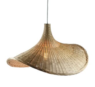 Κρεμαστό Μονόφωτο Φωτιστικό Ψάθα Ε27 57x34x140cm AlphaB2B |  Οροφής στο espiti