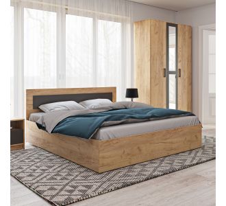 Κρεβάτι Viva Χρυσό Δρυς-Γραφίτης 160x200cm AlphaB2B |  Κρεβάτια στο espiti