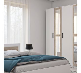 Ντουλάπα Viva 2D Λευκό-Σονόμα 120x50x209cm AlphaB2B |  Ντουλάπες ρούχων στο espiti