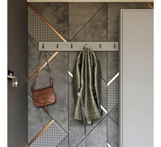 Κρεμάστρα Τοίχου Sara Γκρι 90x10cm AlphaB2B |  Καλόγεροι -Κρεμάστρες στο espiti