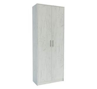 Ντουλάπα Milen με Ράφια Λευκό 72.3x33.5x185.2cm AlphaB2B |  Ντουλάπες ρούχων στο espiti