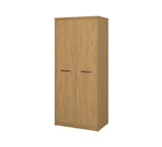 Ντουλάπα Δίφυλλη Pavi Βελανιδιά 84.3x55.1x197.2cm AlphaB2B |  Ντουλάπες ρούχων στο espiti