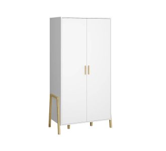 Ντουλάπα Belle Λευκό 45.9x55x197cm AlphaB2B |  Παιδικά έπιπλα στο espiti