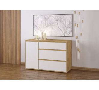 Μπουφές NITRO SOFT Λευκό με Βελανιδιά 120x40x80cm AlphaB2B |  Μπουφέδες στο espiti