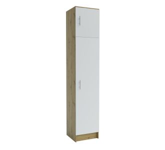 Ντουλάπα Stephani Δρυς-Λευκό 40x36x200cm AlphaB2B |  Βιτρίνες - Έπιπλα εισόδου στο espiti