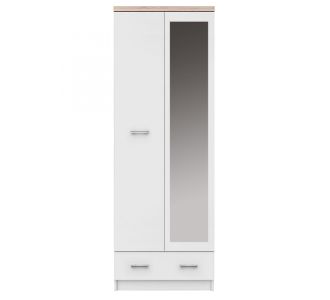 Ντουλάπα Δίφυλλη Top Mix 60x33x183cm Λευκή-Σονόμα AlphaB2B |  Βιτρίνες - Έπιπλα εισόδου στο espiti