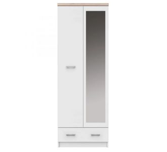 Ντουλάπα Δίφυλλη Top Mix 60x33x183cm Λευκή-Σονόμα AlphaB2B |  Βιτρίνες - Έπιπλα εισόδου στο espiti