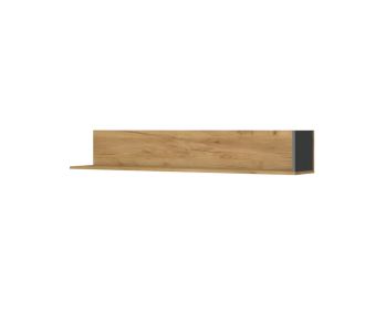 Ράφι Santes Χρυσό Δρυς-Γραφίτης 155x27x24.5cm AlphaB2B |  Ραφιέρες τοίχου στο espiti