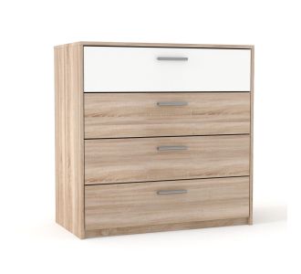 Συρταριέρα Rico Λευκό-Σονόμα 90x45x91cm AlphaB2B |  Συρταριέρες -Κονσόλες στο espiti