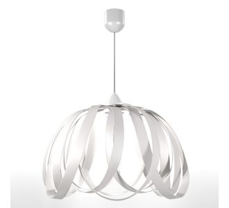 Φωτιστικό Κρεμαστό Madrid Μονόφωτο Λευκό (PP+PVC) Ε27 40x40x80cm AlphaB2B |  Οροφής στο espiti