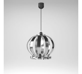 Φωτιστικό Κρεμαστό Genoa Μονόφωτο Μεταλλικό Χρώμιο Ε27 40*40*80cm AlphaB2B |  Οροφής στο espiti