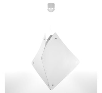 Φωτιστικό Κρεμαστό Zadar Μονόφωτο Λευκό (PP+PVC) Ε27 50x50x80cm AlphaB2B |  Οροφής στο espiti