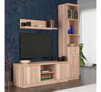Σύνθεση Τηλεόρασης TOP MIX 160x42x183cm Sonoma AlphaB2B |  Έπιπλα τηλεόρασης στο espiti