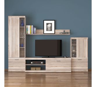 Σύνθεση Τηλεόρασης Marta 283x51.6x200εκ Sonoma AlphaB2B |  Έπιπλα τηλεόρασης στο espiti