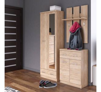 Σετ Εισόδου 3τεμ. Sonoma 120X33x190cm AlphaB2B |  Βιτρίνες - Έπιπλα εισόδου στο espiti