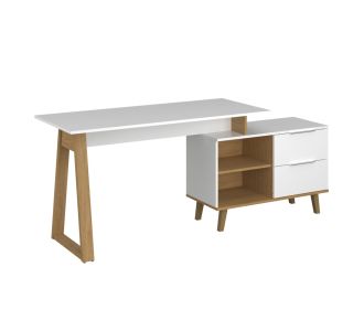 Σύνθεση Γραφείου Neptune Σετ 2τμχ Λευκό Σονόμα AlphaB2B |  Γραφεία στο espiti