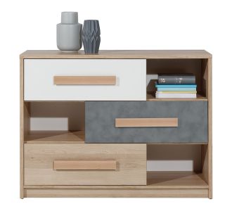 Συρταριέρα Aygo Σονόμα Λευκό 108.5x39.5x64.1cm AlphaB2B |  Συρταριέρες -Κονσόλες στο espiti