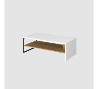 Τραπέζι Σαλονιού Santes Χρυσό Δρυς-Λευκό 120x60x40cm AlphaB2B |  Τραπεζάκια σαλονιού στο espiti
